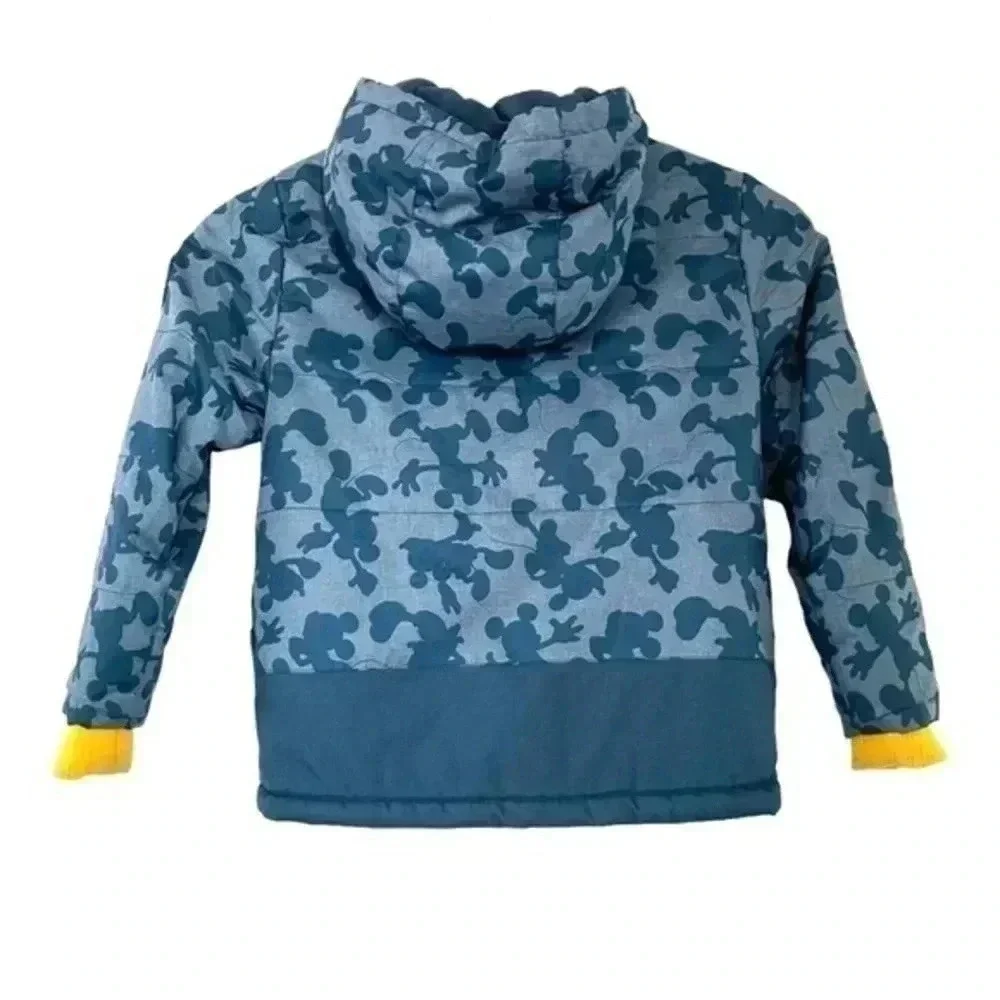 Disney Mickey Mouse little boy’s jacket fleece lined hooded size 4T EUC